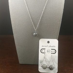 Handmade: Labradorite Gemstone necklace & earrings